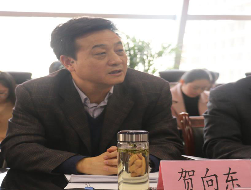 贺向东到陕西公海彩船6600集团宣讲党的十九大心灵 贺向东到陕西公海彩船6600集团宣讲党的十九大心灵